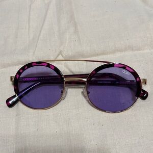 Quay Purple Round Sunglasses